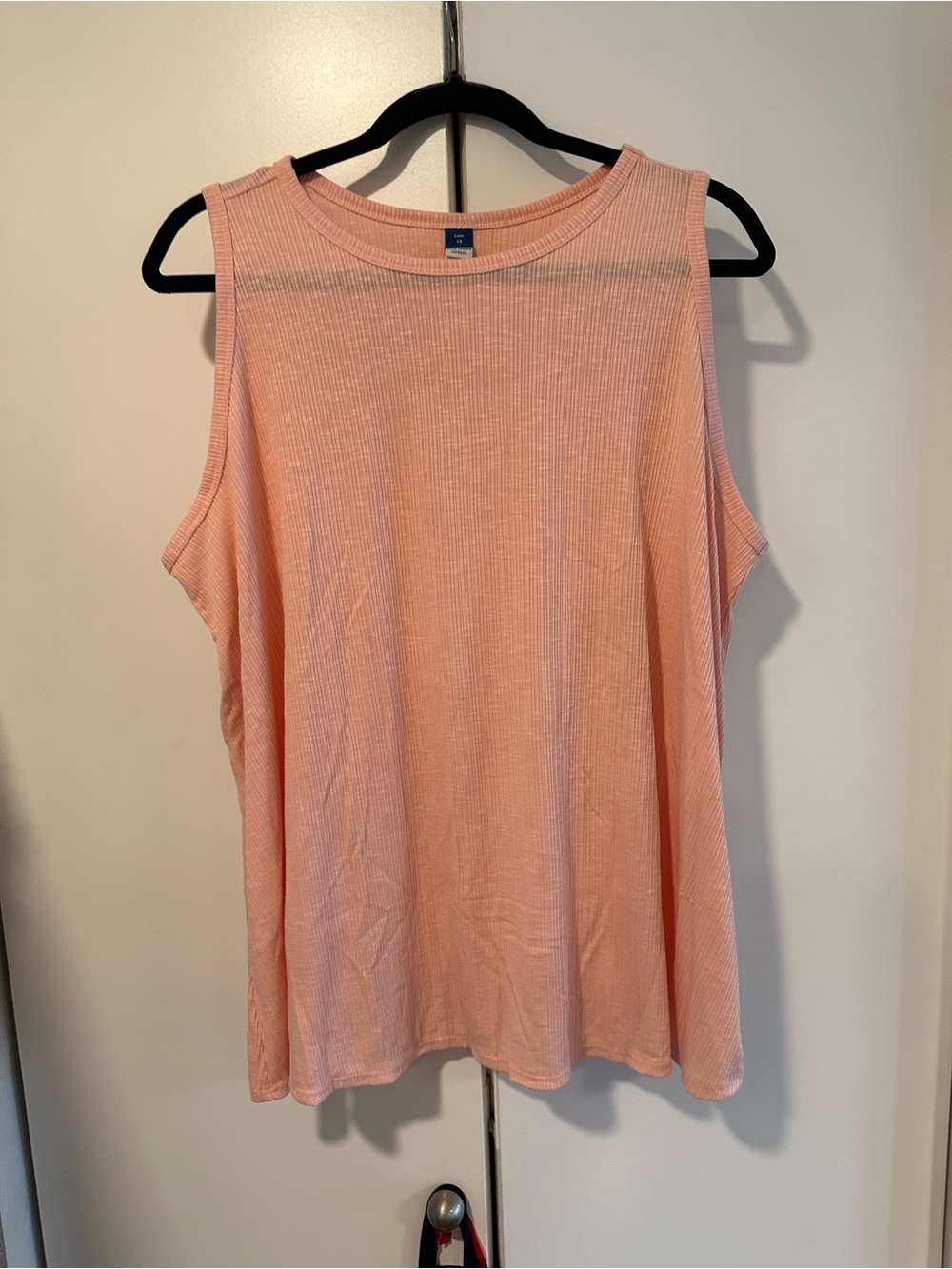 Old Navy Luxe 2x Soft Ribbed Sleeveless Tank Top - Soft Peach